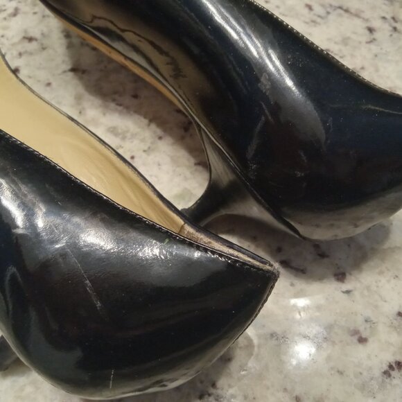 MICHAEL KORS-Black Patent Leather Pointed Kitten Heel-Size 10M - Picture 10 of 13